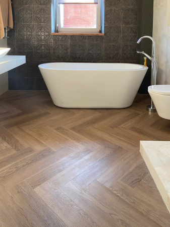 Кварцевый ламинат Fargo Паркет Английская ёлка Дуб Монако 33-63W948 4/0.5мм